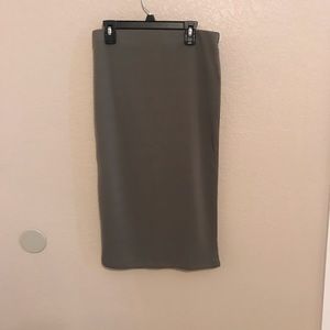 2 Pencil Skirts- olive green and mauve pink